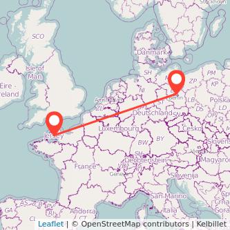 Jersey Berlin flight map