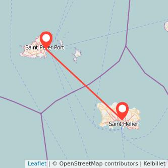 Jersey Guernsey flight map