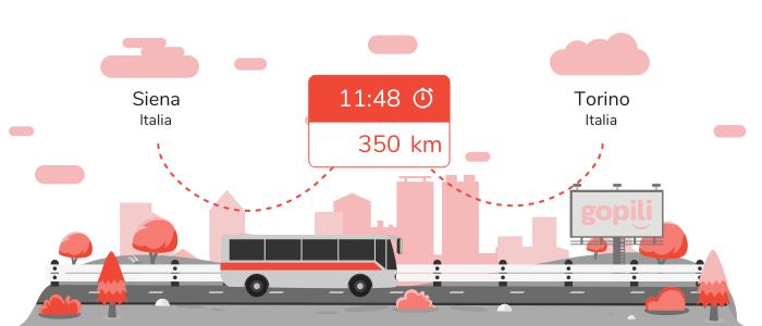 Autobus e pullman Siena Torino low cost a partire da 15 Gopili